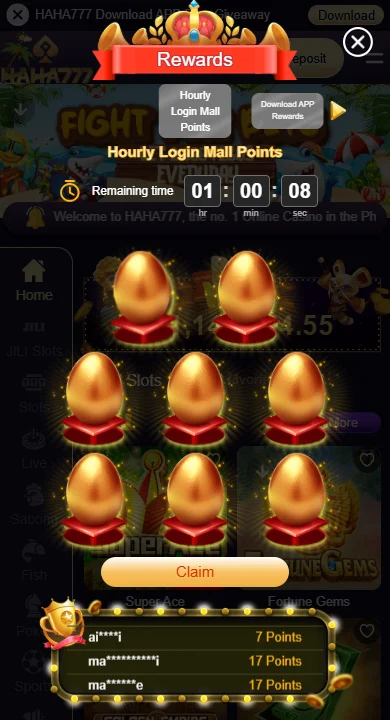 haha77 Bonus
